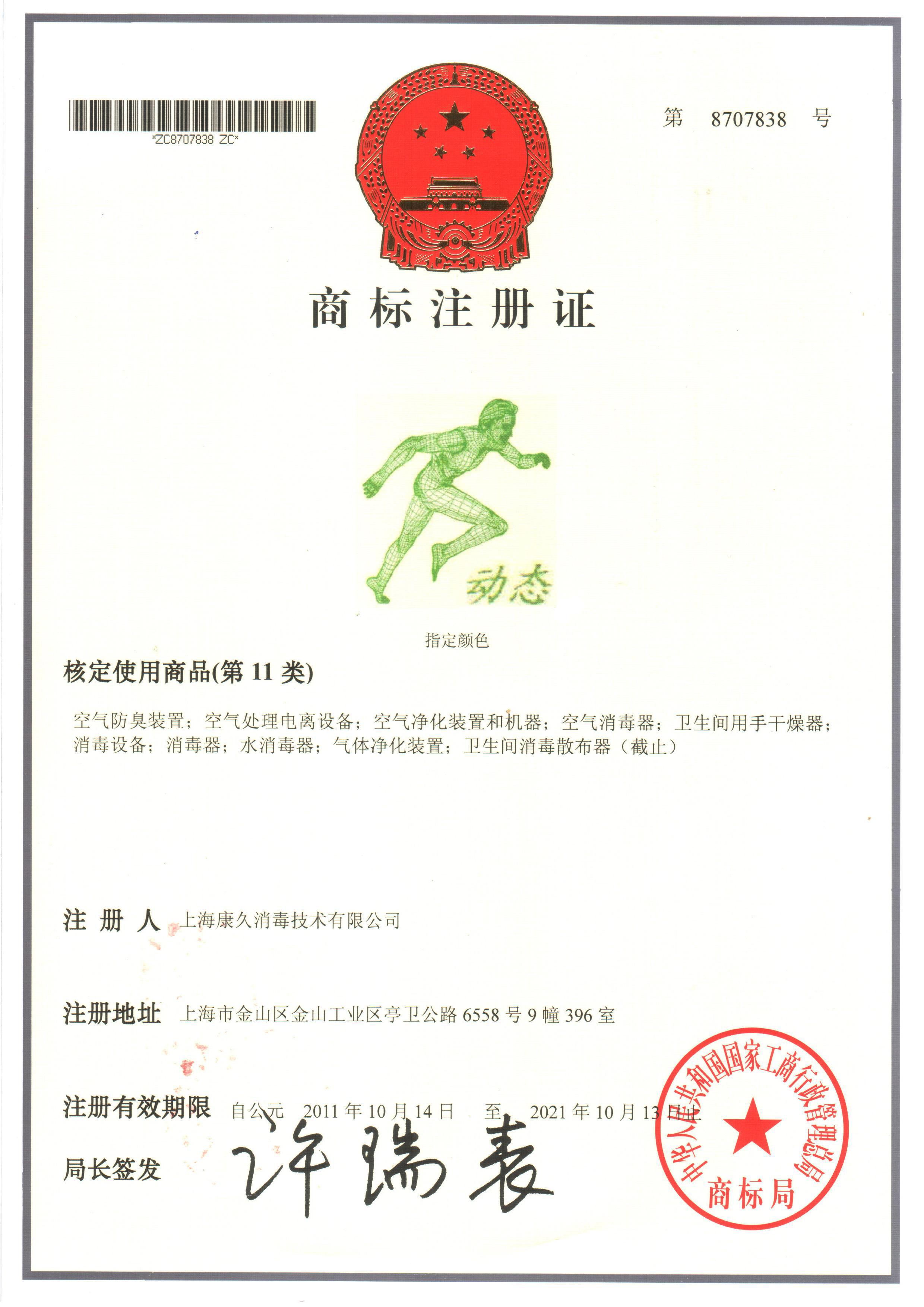 “昌江商标注册证动态